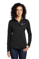 Port Authority Ladies Silk Touch Performance 1/4-Zip (Blue Jackets)